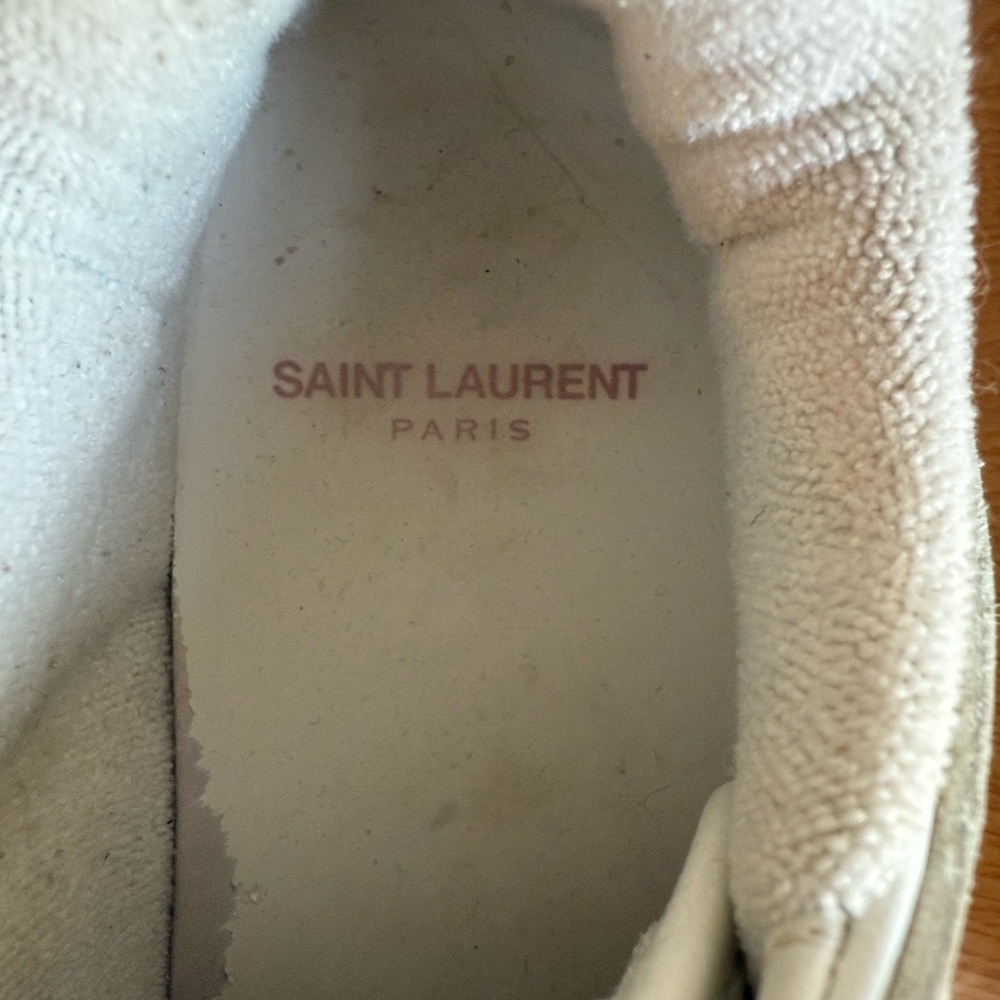 Saint Laurent SL61 White Leather Sneakers - Picture 5 of 6